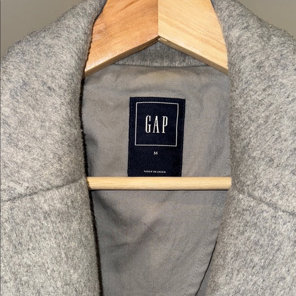 GAP Light Gray Wrap Coat - Picture 3 of 5